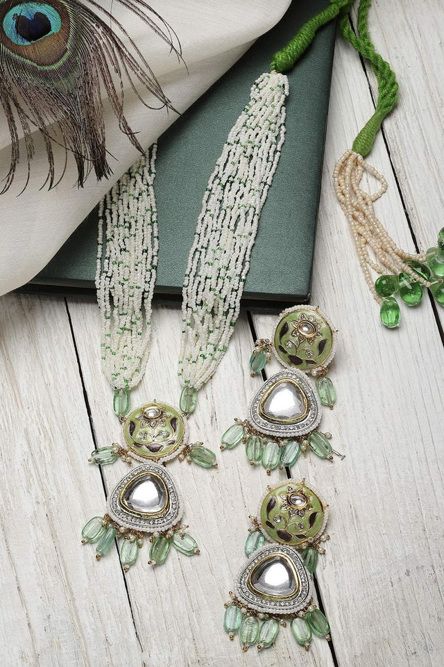 Multi-Color Beaded Alloy Necklace & Earring Sets