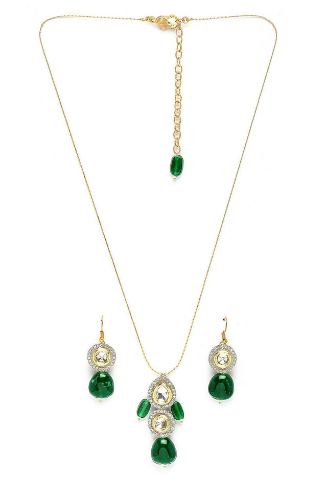 Multi-Color Alloy Necklace & Earring Set