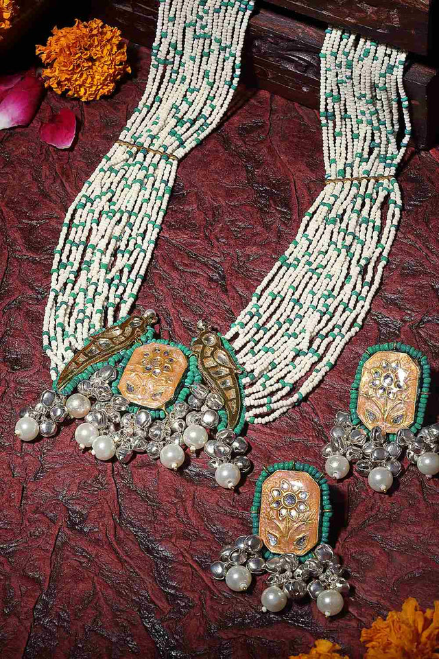 Multi-Color Alloy Necklace & Earring Set