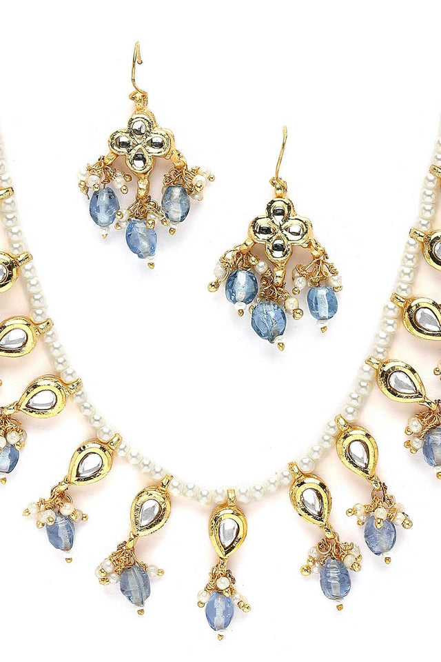 Multi-Color Alloy Necklace & Earring Set