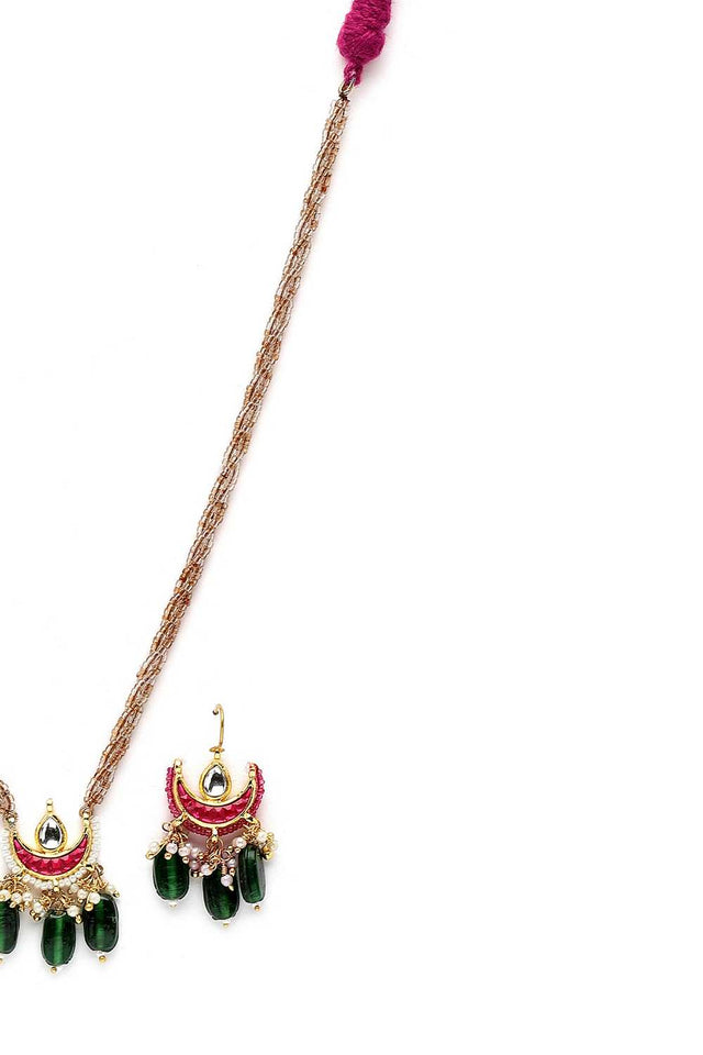 Multi-Color Alloy Necklace & Earring Set