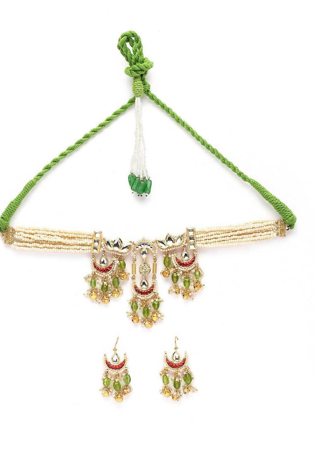 Multi-Color Alloy Necklace & Earring Set