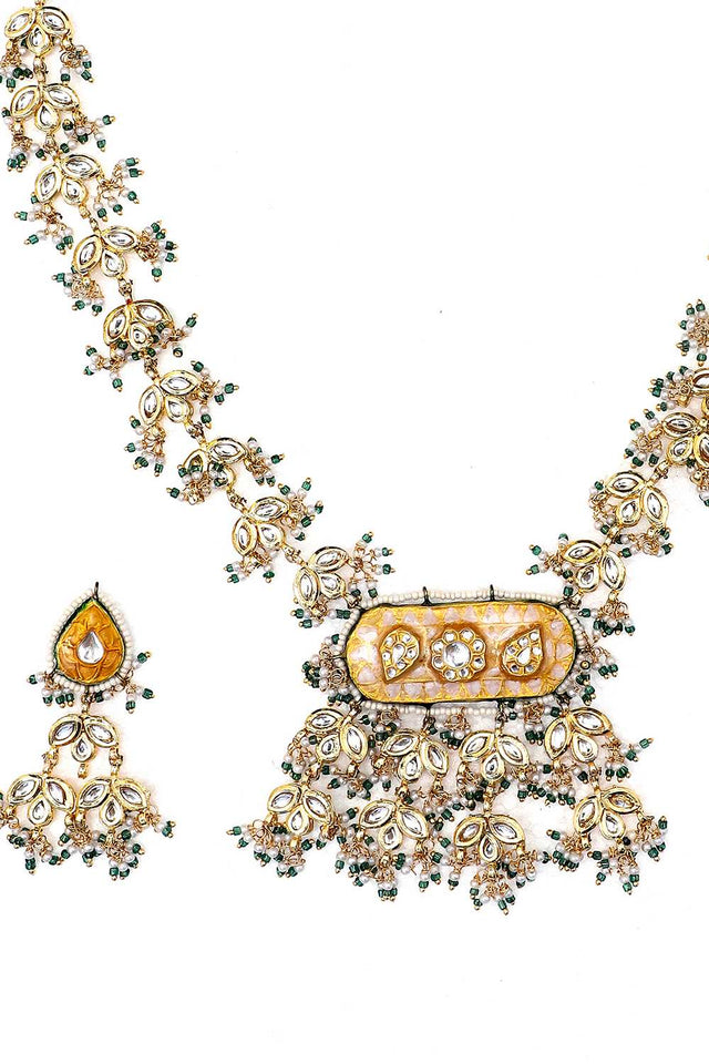 Multi-Color Alloy Necklace & Earring Set