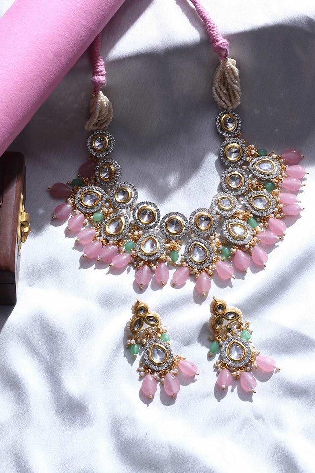Multi-Color Alloy Necklace & Earring Set