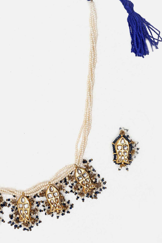 Multi-Color Alloy Necklace & Earring Set