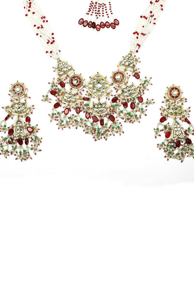 Multi-Color Alloy Necklace & Earring Set