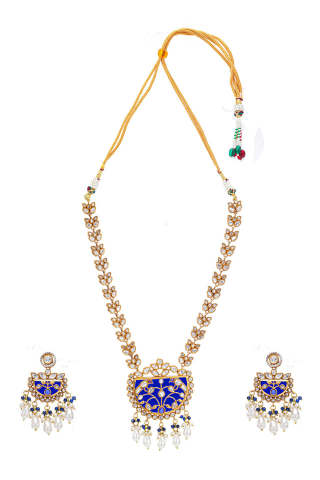 Multi-Color Brass Necklace & Earring Set