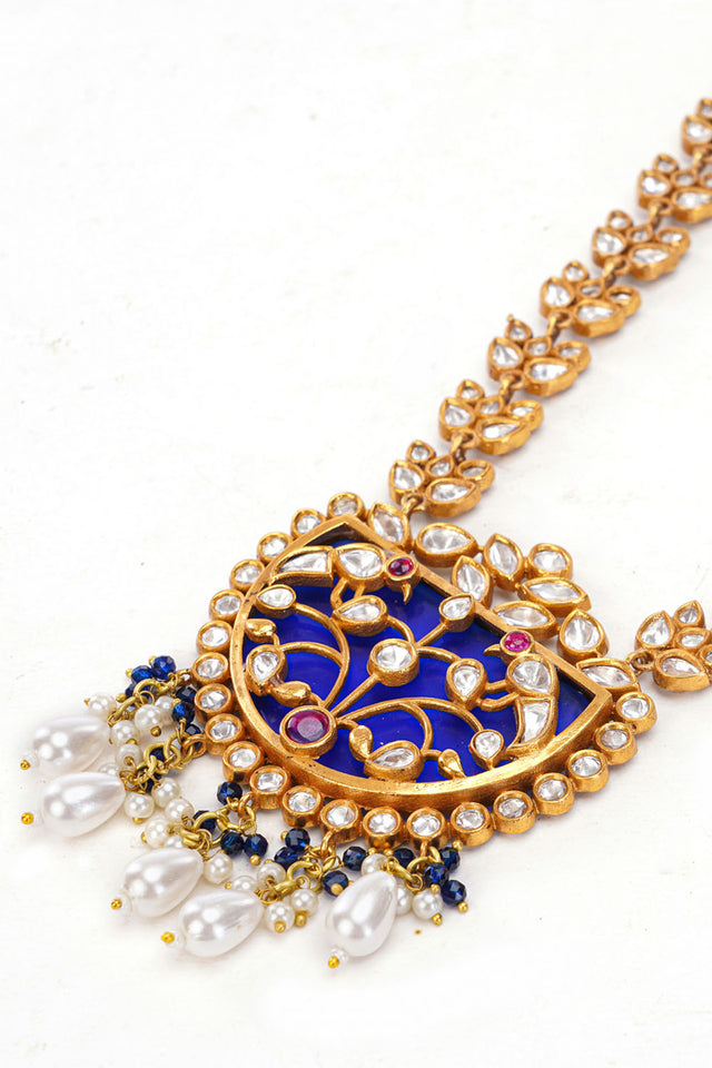 Multi-Color Brass Necklace & Earring Set