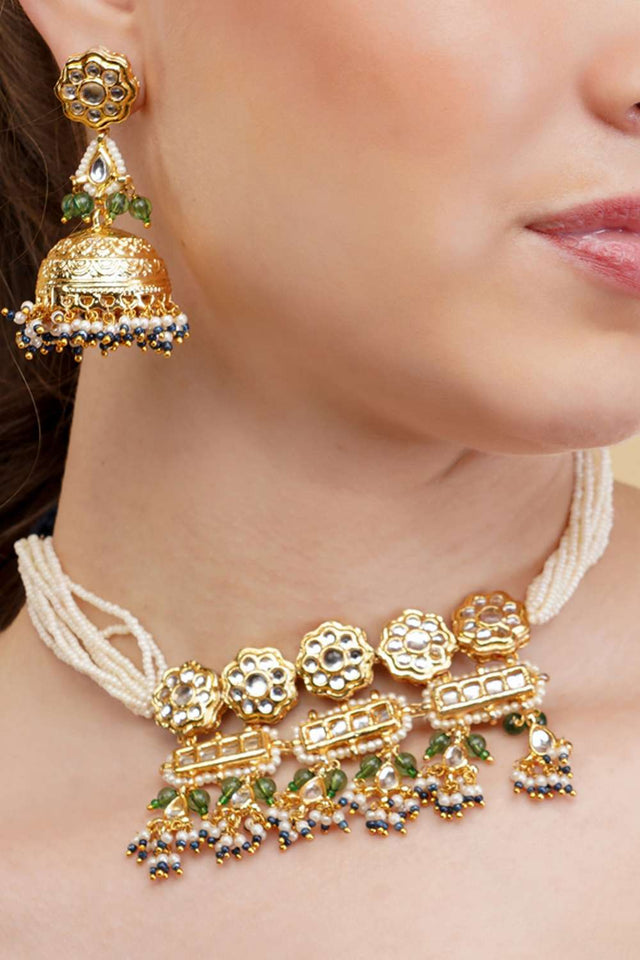 Multi-Color Alloy Necklace & Earring Sets