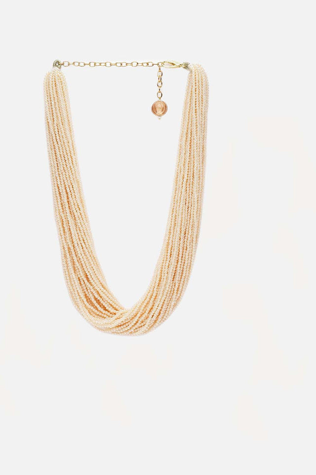 Beige Alloy Necklace