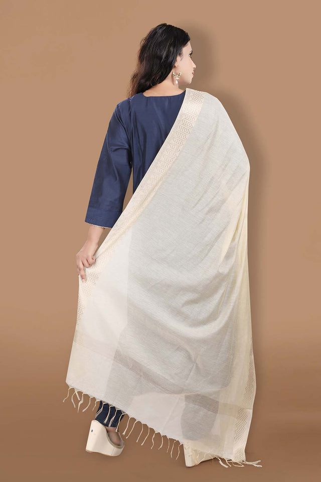 Gold Cotton Solid Dupatta (DUP-0011-GOLD)