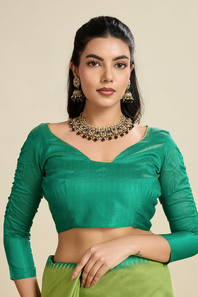 Green Woven Art Silk Saree (Eth_SR_26)