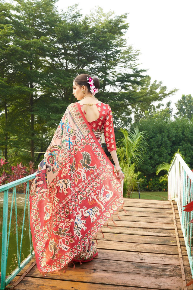 Multi Color Printed Art Silk Saree (Eth_SR_275)