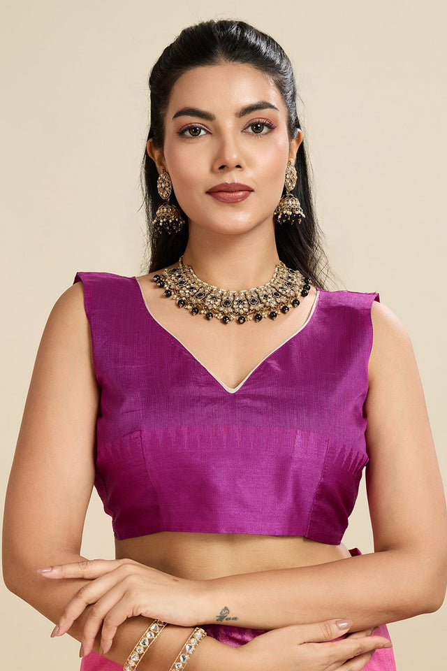 Purple Woven Art Silk Saree (Eth_SR_29)