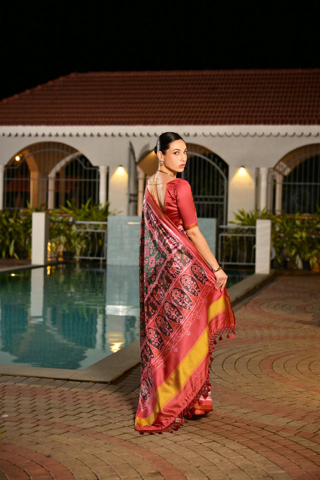 Multi Color Printed Art Silk Saree (Eth_SR_172)