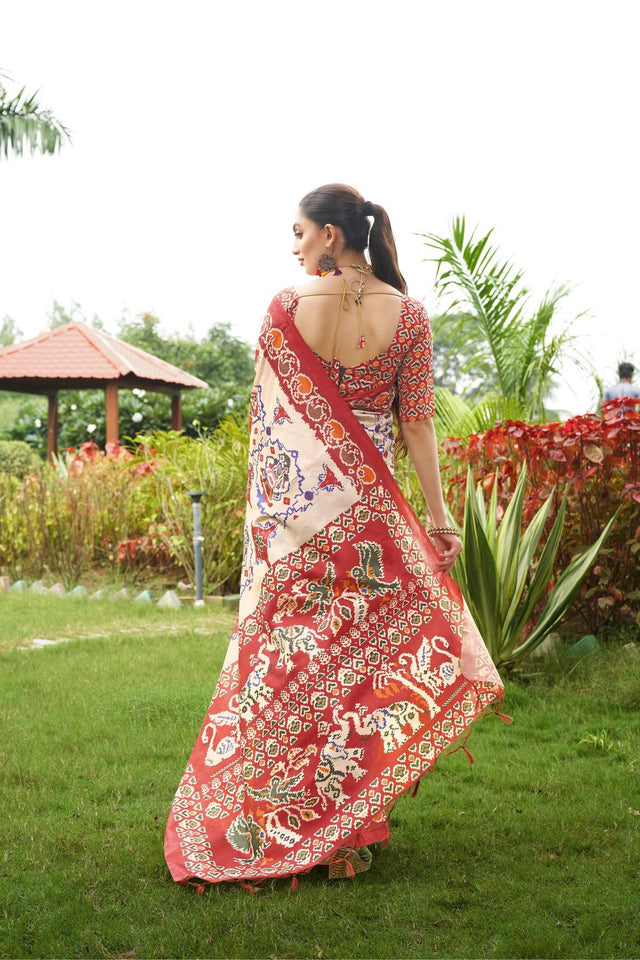 Multi Color Printed Art Silk Saree (Eth_SR_272)
