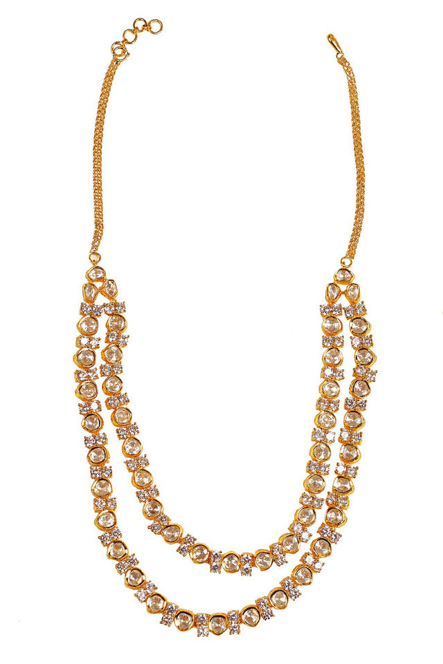 Multi-Color Brass Necklace And Earring Set