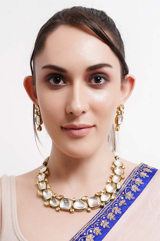 Multi-Color Copper Necklace And Earring Set