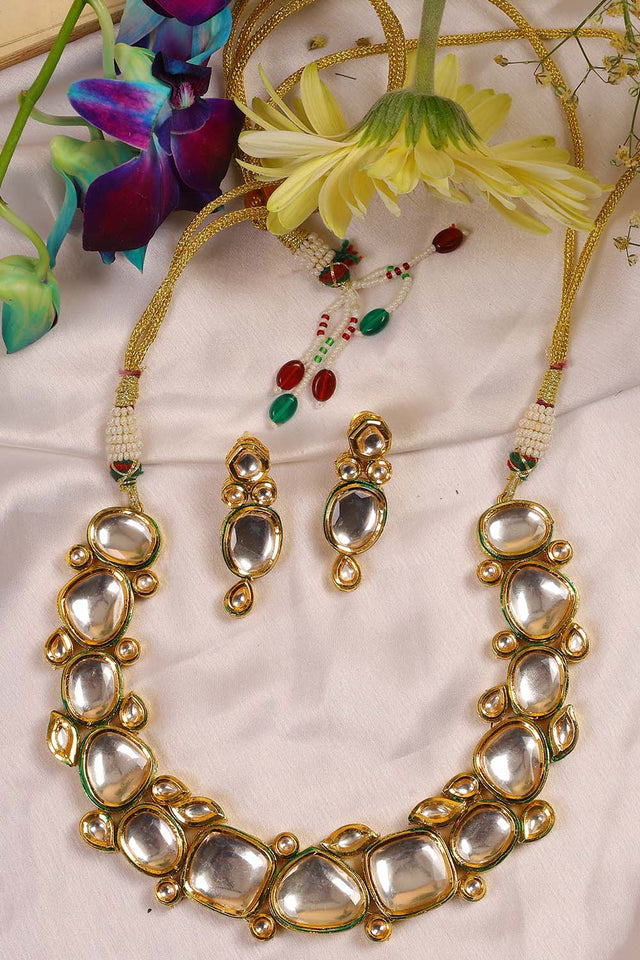 Multi-Color Copper Necklace And Earring Set