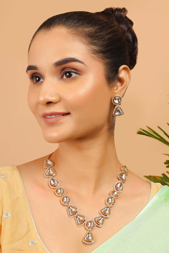 Multi-Color Copper Necklace And Earring Set