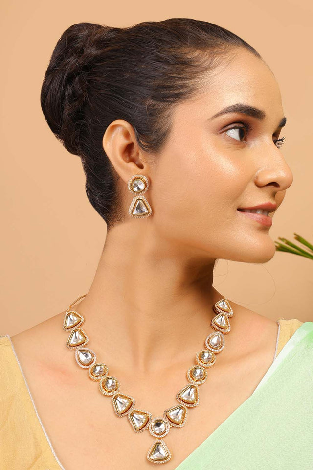 Multi-Color Copper Necklace And Earring Set