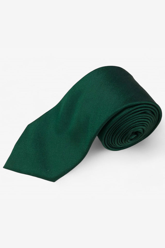 Green Plain Silk Green Tie