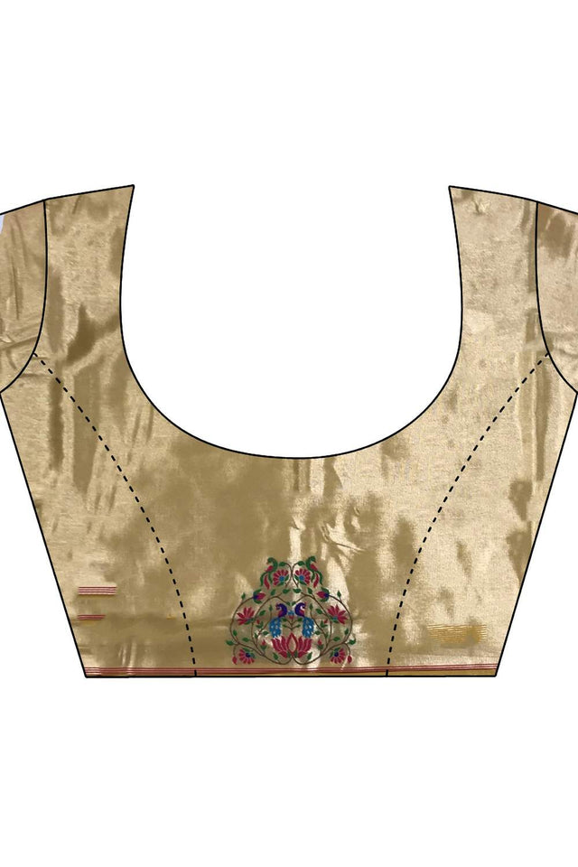 Gold Paithani Woven Tissue Saree (JK12506)