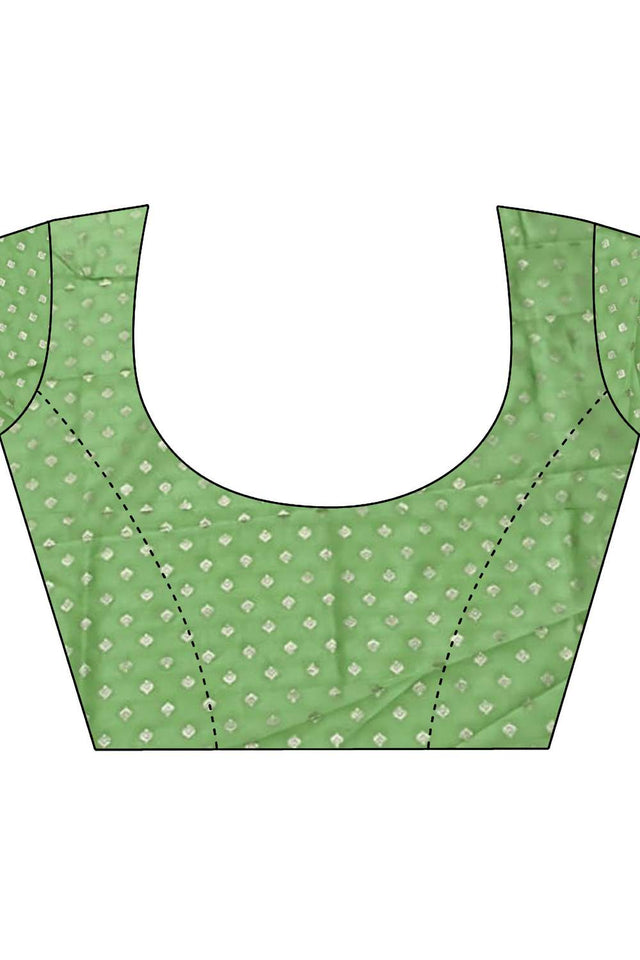 Light Green Meenakari Woven Silk Saree (JK13014)