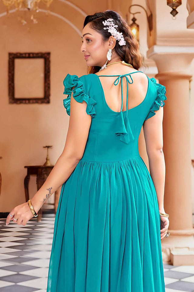 Rama Sequin Georgette Anarakali Gown