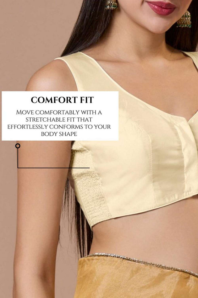 White Solid Silk Sweetheart Neck Blouse