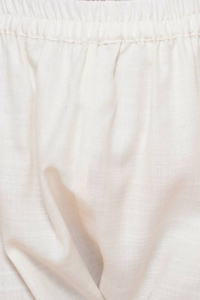 Boy's Peach Woven Silk Kurta Set