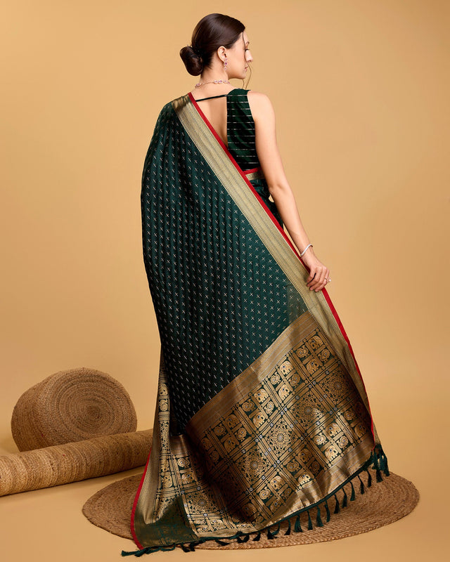Green Silk Woven Saree