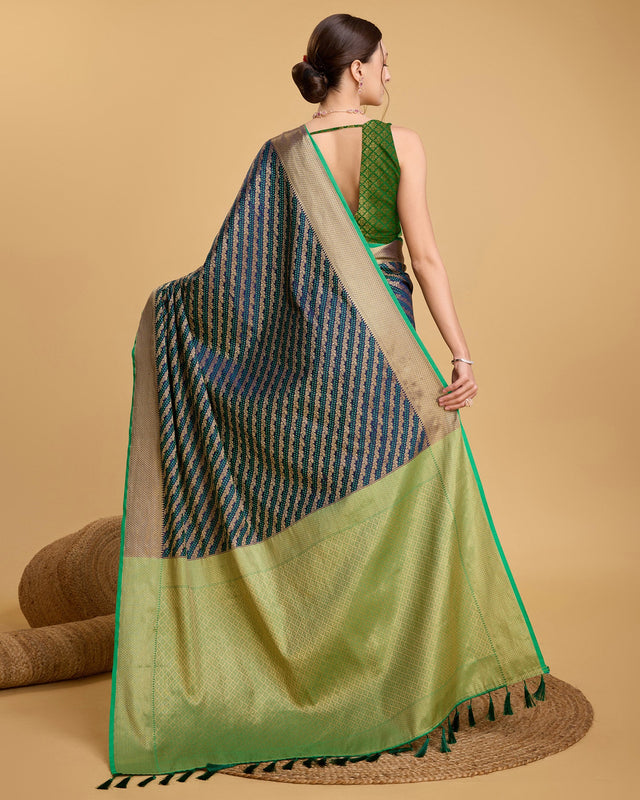 Green Silk Woven Saree