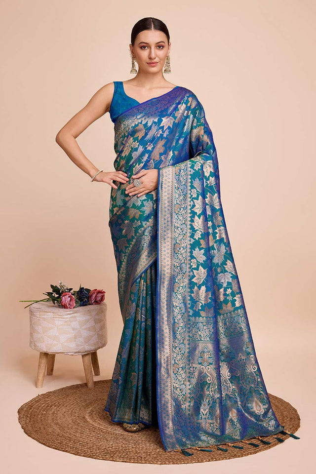 Green Pure Silk Zari Saree (N2ZSATIPANJARI01)