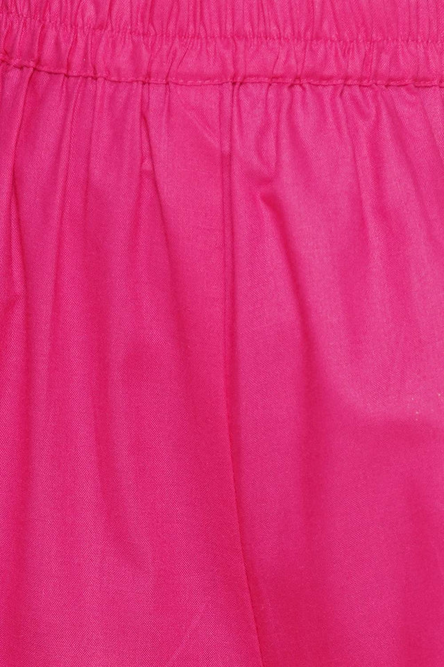 Girl's Blue Floral Printed Cotton Kurta Set