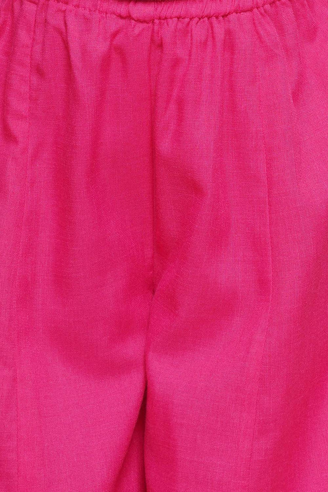 Girl's Blue Floral Printed Cotton Kurta Set