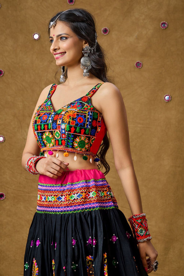 Red Cotton Embroidered Sleeveless Blouse