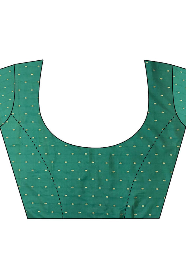 Sea Green Paithani Peacock Woven Silk Saree (ND508)