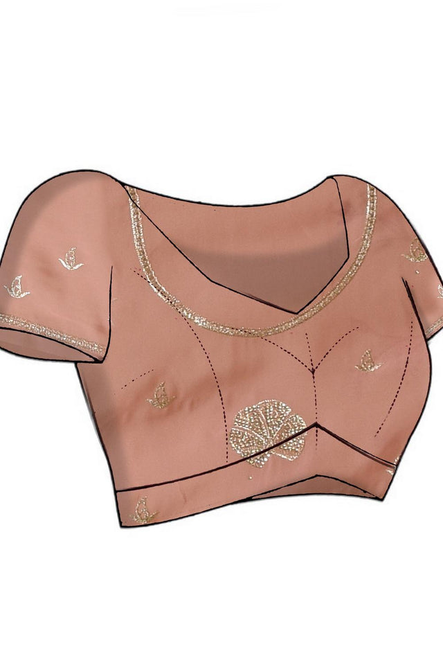 Pink Embroidered Georgette Saree (RRPPPO6C3764)