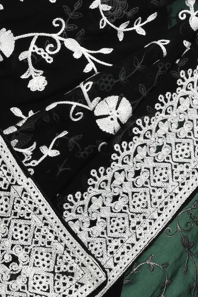 Black Embroidered Georgette Saree (RSPLWJ6C3793)