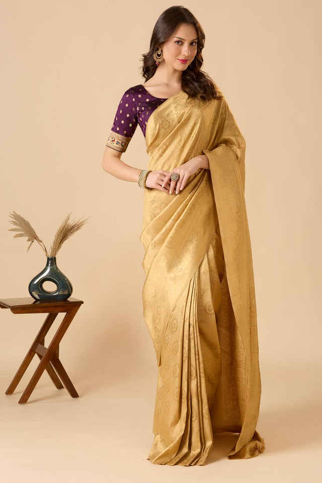 Violet Woven Silk Blouse