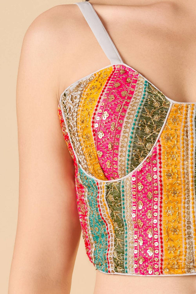 White Embroidered Georgette Blouse