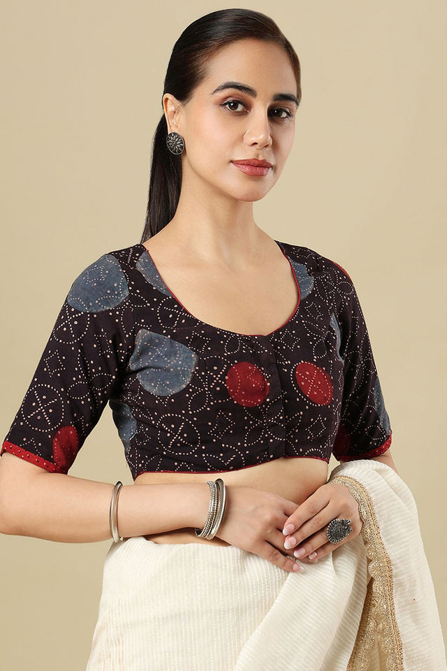 Multi Color Printed Cotton Blouse (SUMR-023-MULT)