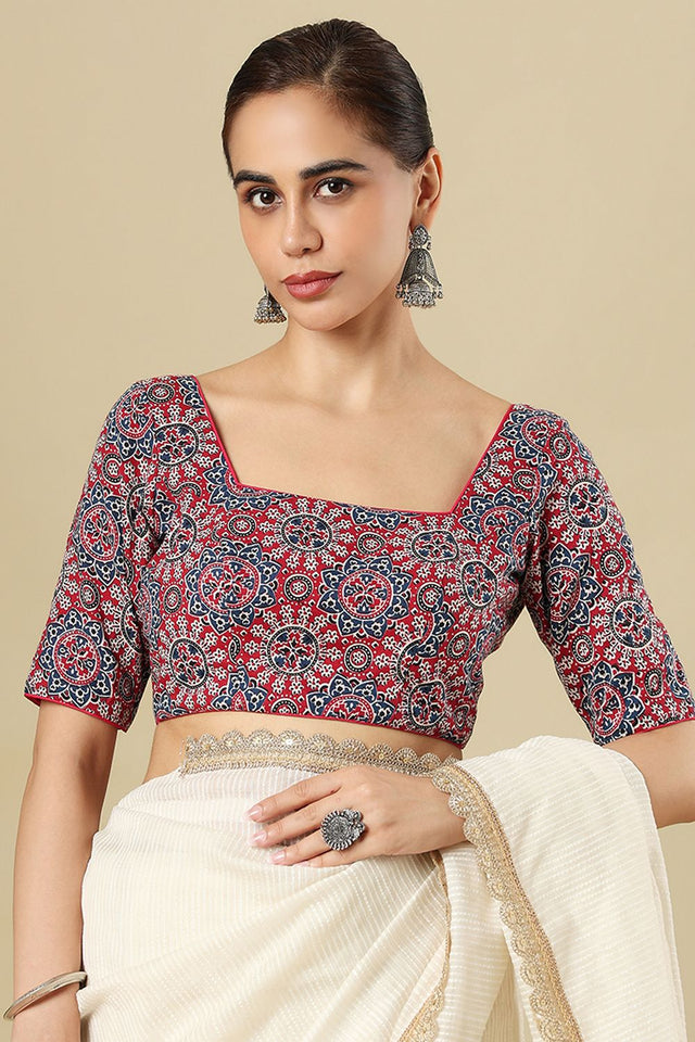 Multi Color Printed Cotton Blouse (SUMR-025-MULT)