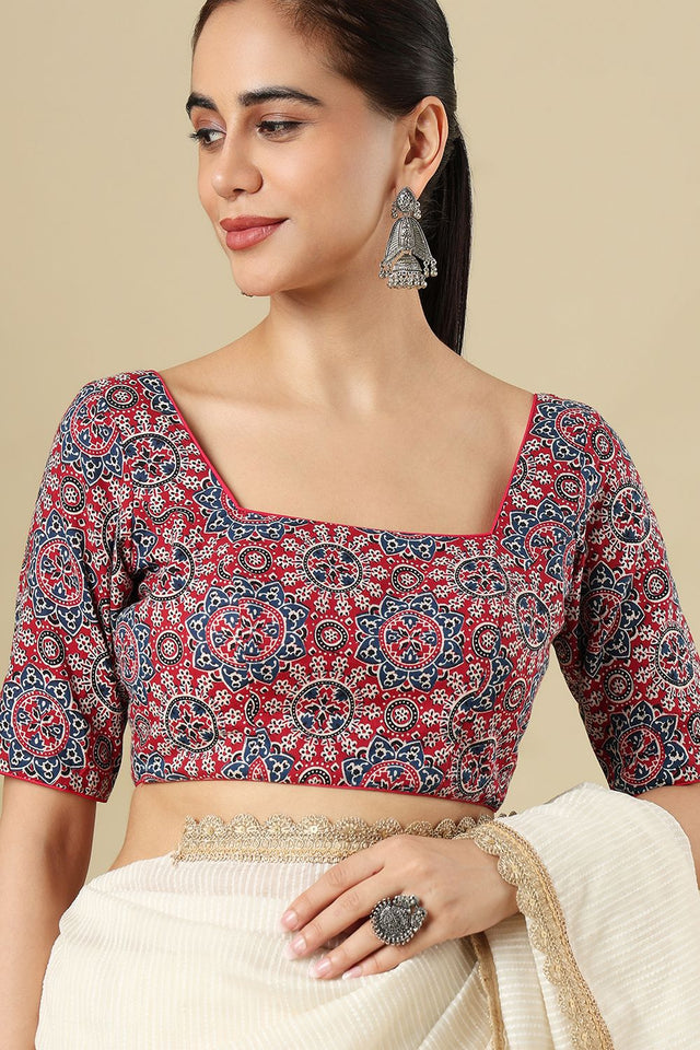 Multi Color Printed Cotton Blouse (SUMR-025-MULT)