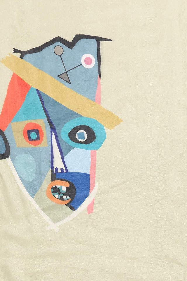 Olive Green Warli Printed Silk Saree