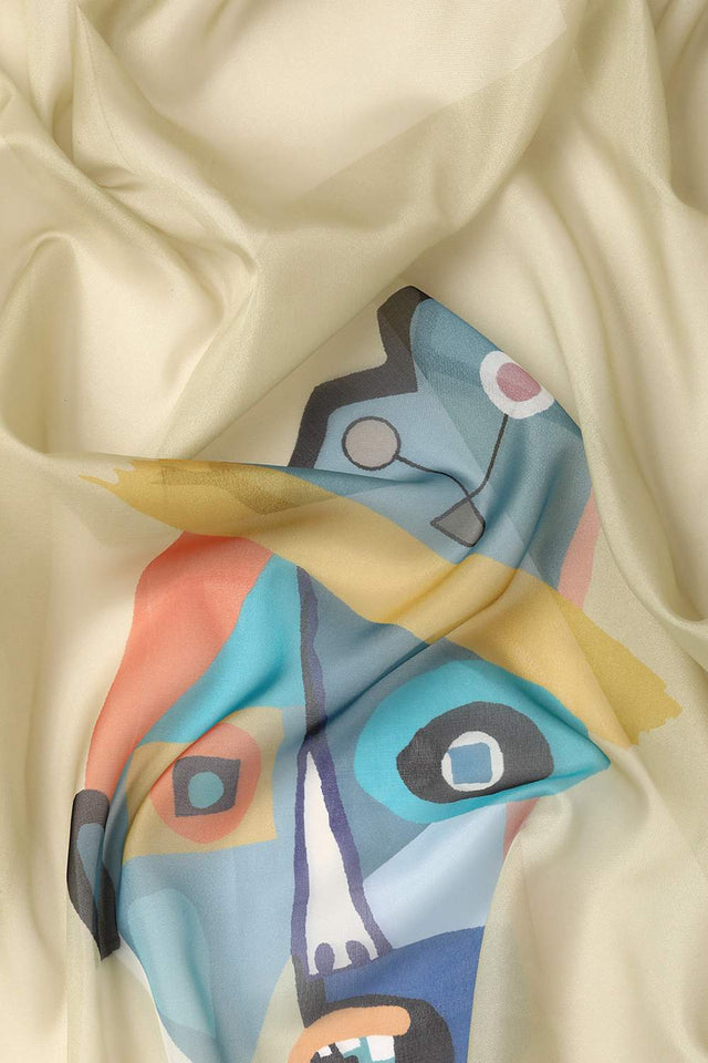 Olive Green Warli Printed Silk Saree