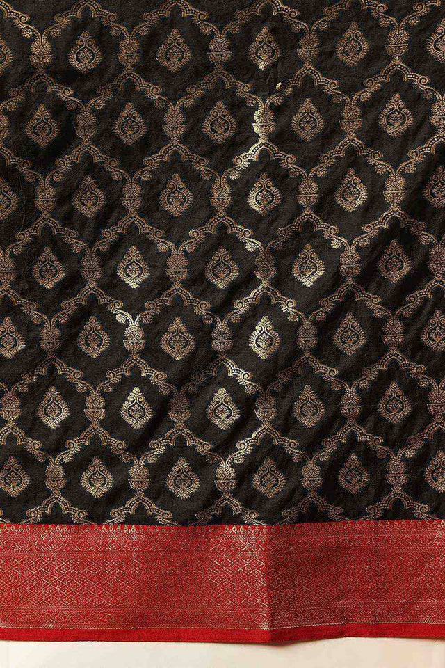 Black Zari Woven Silk Saree