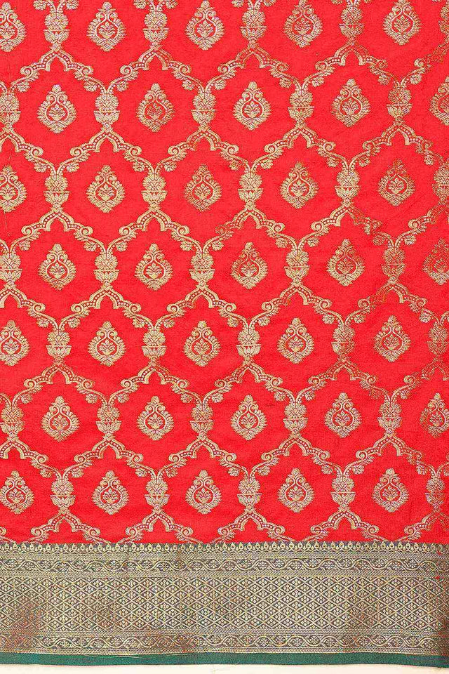 Red Zari Woven Silk Saree