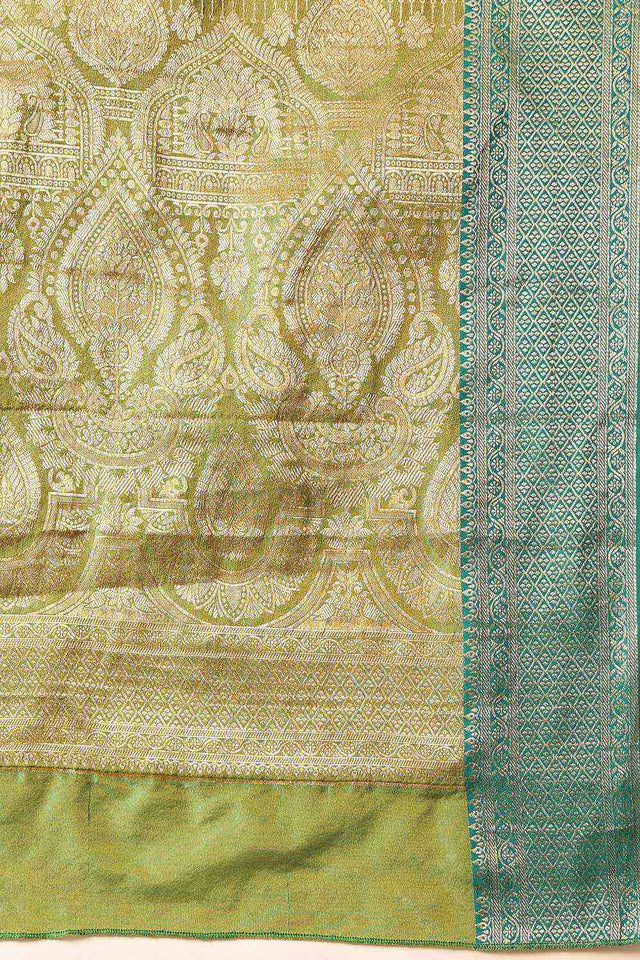 Yellow Zari Woven Silk Saree